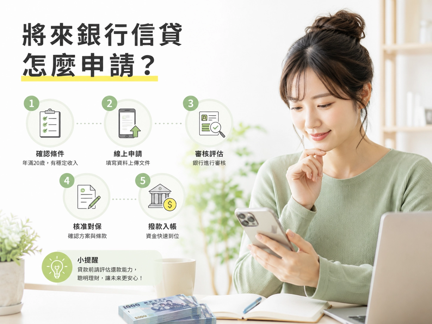 將來銀行信貸怎麼申請?流程一步一步教你